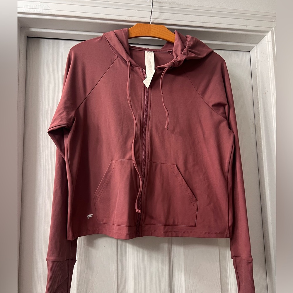 SET :Fabletics Dusty Rose Set Jacket and Leggings Set 
Pure Lux Sz Large.